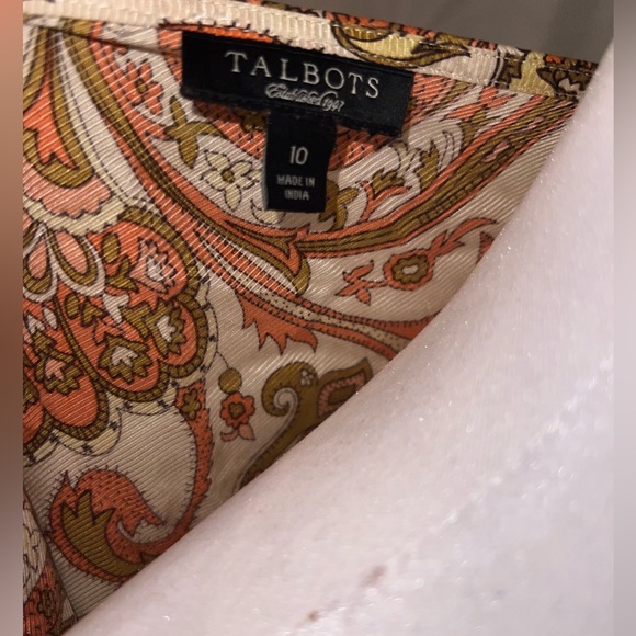 TALBOTS Long Sleeve SILK Blouse SIZE 10 - Picture 3 of 4